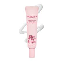 The Face Shop Rice Water Bright Vegan Eye Cream - Krem pod oczy na cienie - Cienie pod oczy Kuracja pod oczy - Rozjasniacz pod oczy - Nawilzanie - Ni