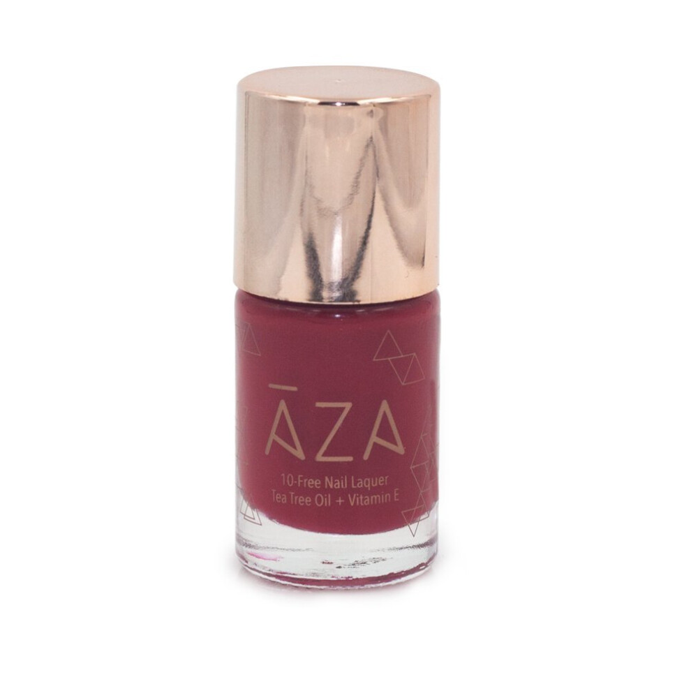 Aza Nail Polish - Vegan 10-Free Cruelty-Free Non-Toxic Fast Drying Chip Resistant Bright Lollipop Red Gorgeous Shades (Cougar)