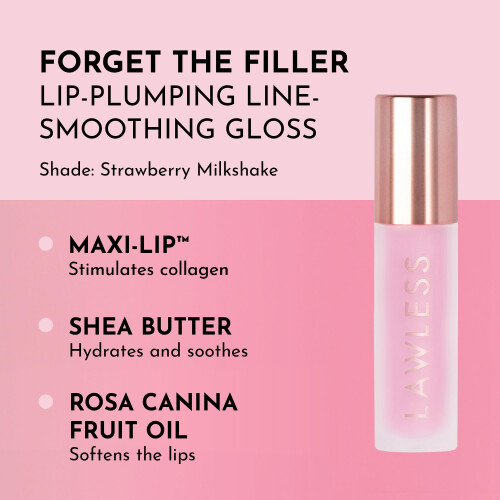 Lawless     Forget The Filler     Gl   ttender Lip Plumping Line Gloss     Erdbeermilchshake 1