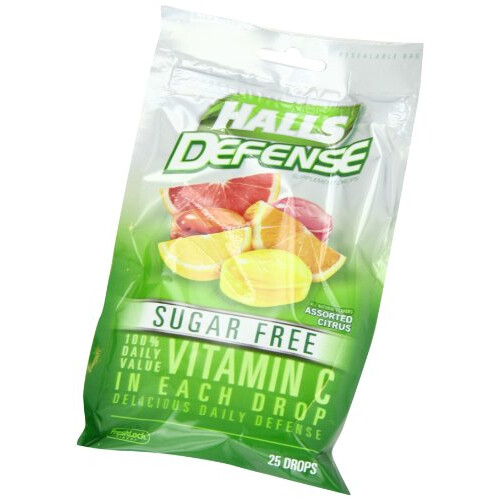 Halls Halls Defense Sockerfria Citrus Drops, 25 st 2