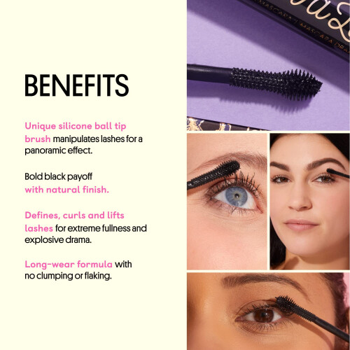 Winky Lux ExtravaLash Mascara Mscara Volumosa e Mscara Alongadora - Black Mascara Eye Makeup 2