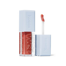 Kosas Wet Lip Oil Gloss feuchtigkeitsspendende, aufpolsternde Lippenbehandlung mit Hyaluronsure und Peptiden, nicht klebendes Finish (Dip)