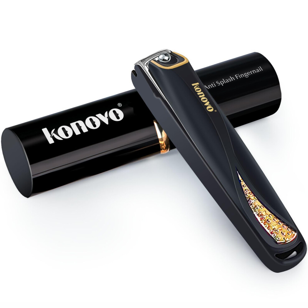 Konovo Nail Clippers For Women Travel Nail Clippers With Catcher Nail Clippers With File Fingernail Clippers For Girls Toenail Clippers Nail