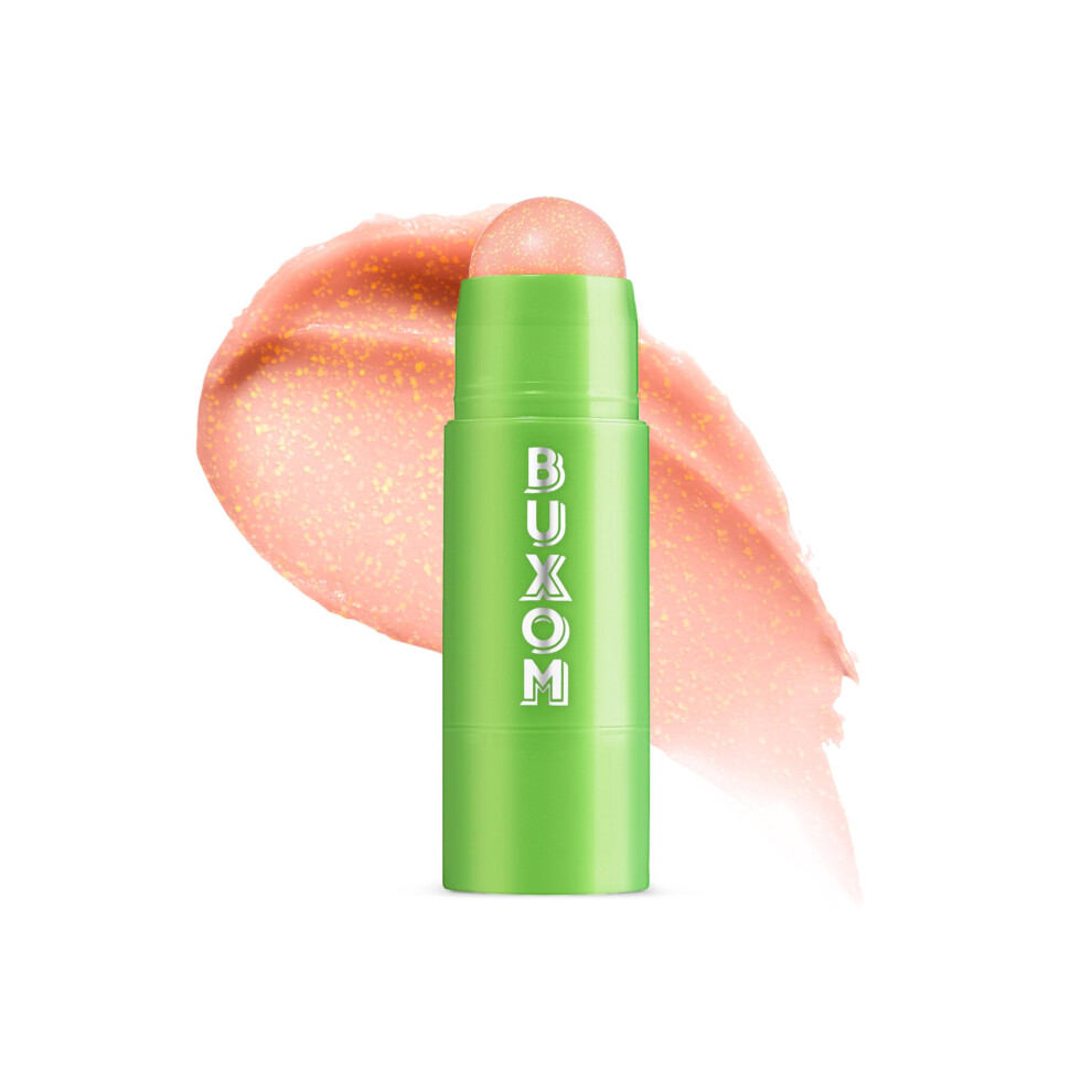 Buxom Power-Full Lip Scrub Gentle Sugar Exfoliator Hydrating Scrub Stick For Lip Prep Moisturizing Lip Care With Papaya Seed Oil Cruelty Free