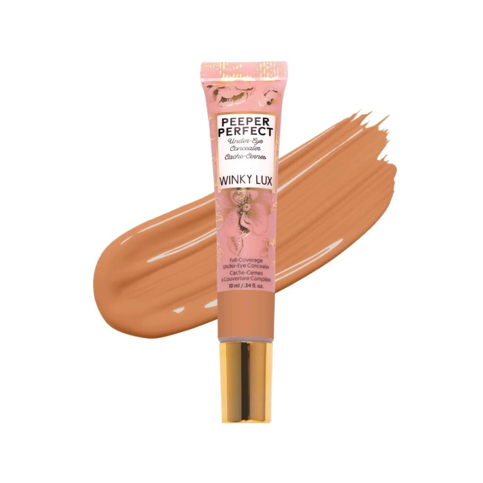 Winky Lux Dark Peeper Perfect Under Eye Concealer Makeup & Eye Brightener Full Coverage Concealer For Circles Color Corrector & Eye Primer Wit