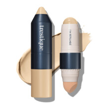 trestique Foundation Stick, nachfllbarer Foundation-Gesichtsstift mit integriertem Foundation-Schwamm, Clean Beauty, Foundation mit mittlerer Deckkr