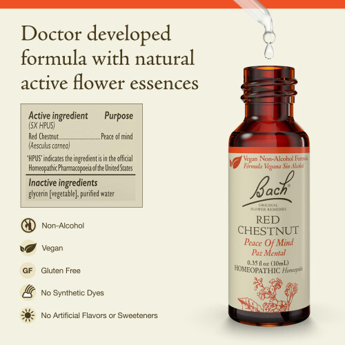 Bach, Original Blüten-Essenzen, Rote Kastanie, 0,35 fl oz (10 ml) 1