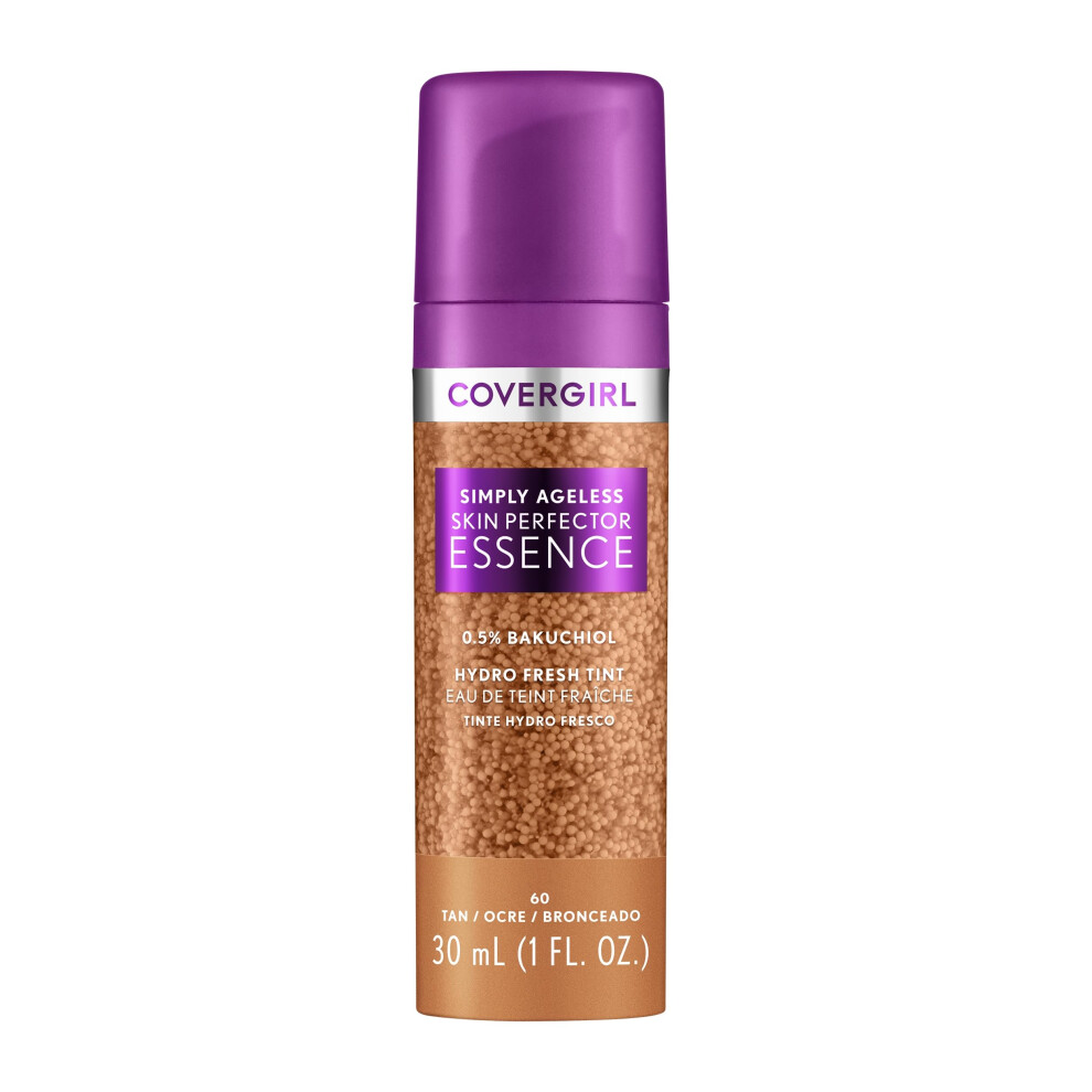 Covergirl Simply Ageless Skin Perfector Essence Foundation 60 Tan Tinted Skin Perfector Pielegnacja Skry Makijaz Hybrid Sheer Tint Radiant Finis-image