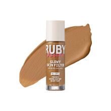 Ruby Kisses Glowy Skin Filter Foundation  All-in-1-Primer-Hauttnung und Highlighter, feuchtigkeitsspendende, leichte Abdeckung mit Squalan, natrli
