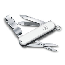 Clip     ongles Victorinox 580 8 Fonctions Swiss Multi-Tool avec fichier de ongles Nettoyer     ongles et petite lame - blanc