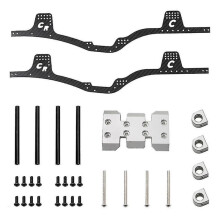 Lcg Carbon Fiber Chassis Kit Rail Skid Plate Body Post Mount for Axial Scx10 1/10 Rc Crawler Car Pa