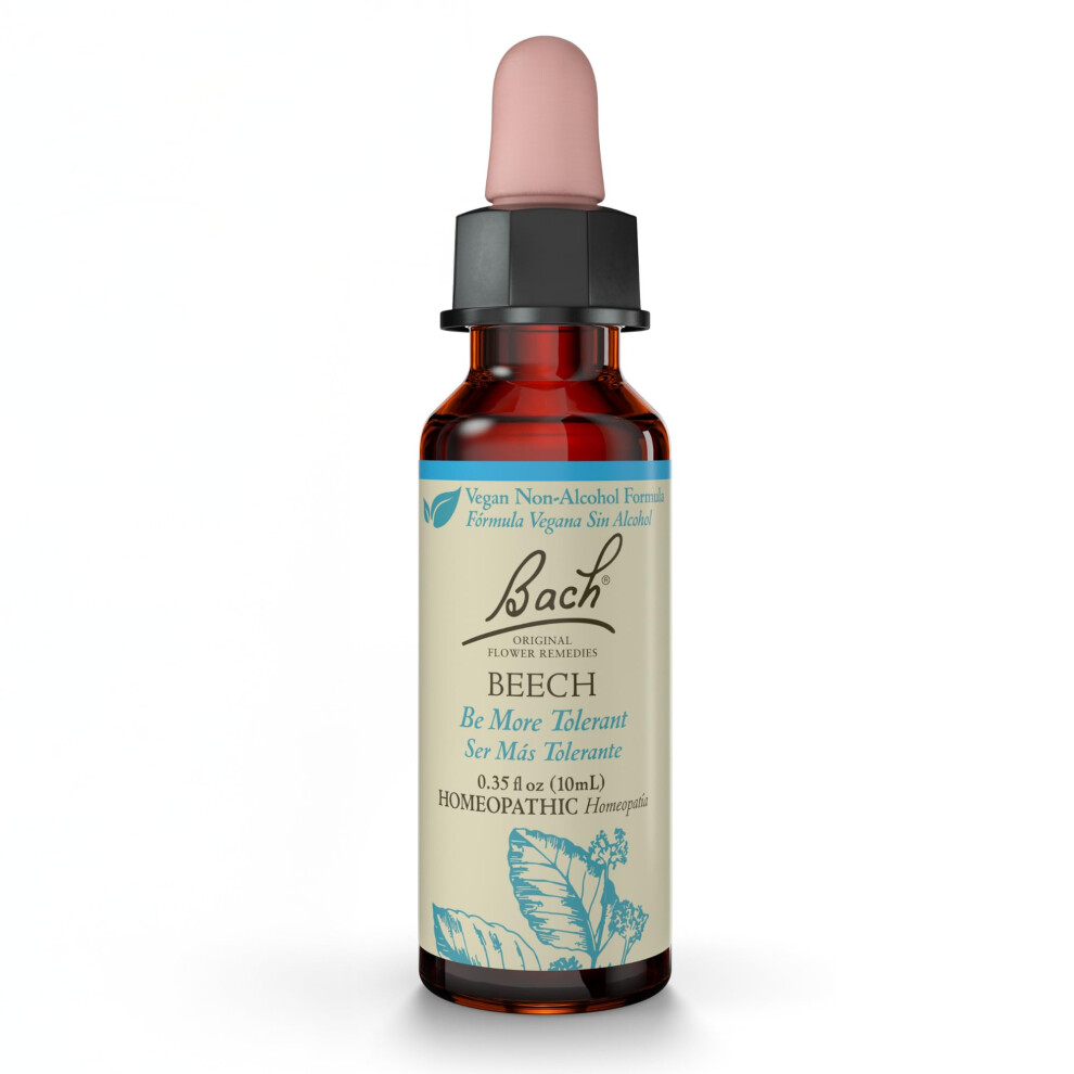 Remï¿½Des De Fleurs De Bach Bach Original Flower Remedies Beech (Non-Alcohol Formula) - Be More Tolerant - Natural Homeopathic Flower Essence For Emotional Balance - Vegan