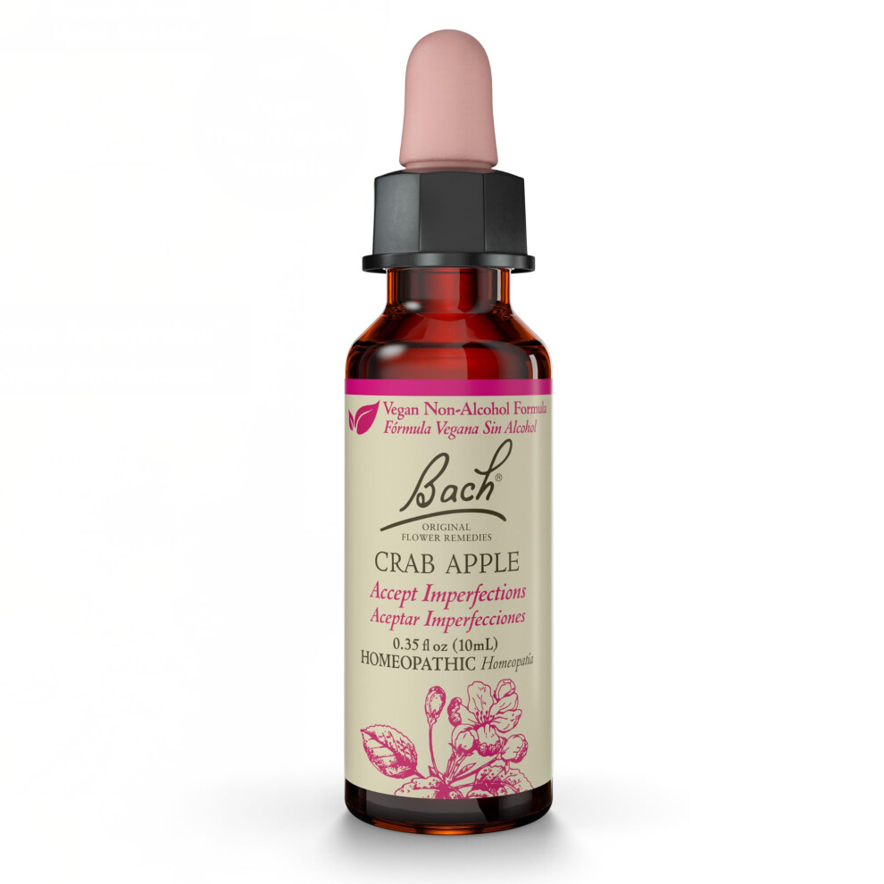 Bachblï¿½Ten-Heilmittel Bach Original Flower Remedies Crab Apple (Non-Alcohol Formula) - Accept Imperfections - Natural Homeopathic Flower Essence For Emotional Balance