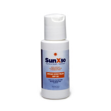 CoreTex Sun X 50 SPF Broad Spectrum Sunscreen Lotion - 1oz Bottle of Paraben Oxybenzone Octinoxate & Oil Free Sunscreen - No White Cast and Wa