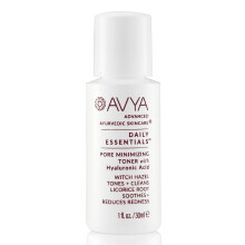 AVYA Pore Minimizing Toner (Reisegre  1 fl oz)  angereichert mit Hyaluronsure, Hamamelis zur Straffung und Reinigung, Sholzwurzel zur Beruhigu