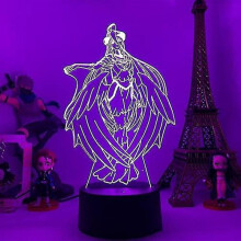 Anime Overlord Figure Model Led Night Light Albedo Action Figures 3d Lamp Decoration Anime Lovers Birthday Christmas Gifts