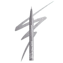 NYX PROFESSIONAL MAKEUP Epic Ink Glitz Liner, wasserfester metallischer Flssig-Eyeliner mit veganer Formel  Flashy Flare (schimmerndes Hellgrau)