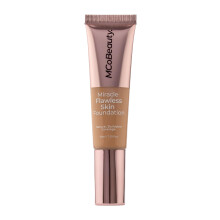 MCoBeauty Miracle Flawless Skin Foundation 6 Natural Medium Natrliche aufbaubare Deckkraft fr ganztgiges Tragen Vegane, tierversuchsfreie Kosmetik