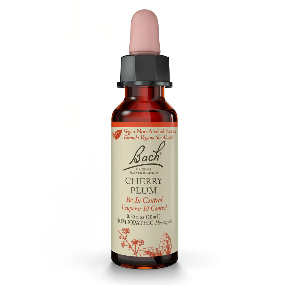Bachblï¿½Ten-Heilmittel Bach Original Flower Remedies Cherry Plum (Non-Alcohol Formula) - Be In Control - Natural Homeopathic Flower Essence For Emotional Balance - Veg