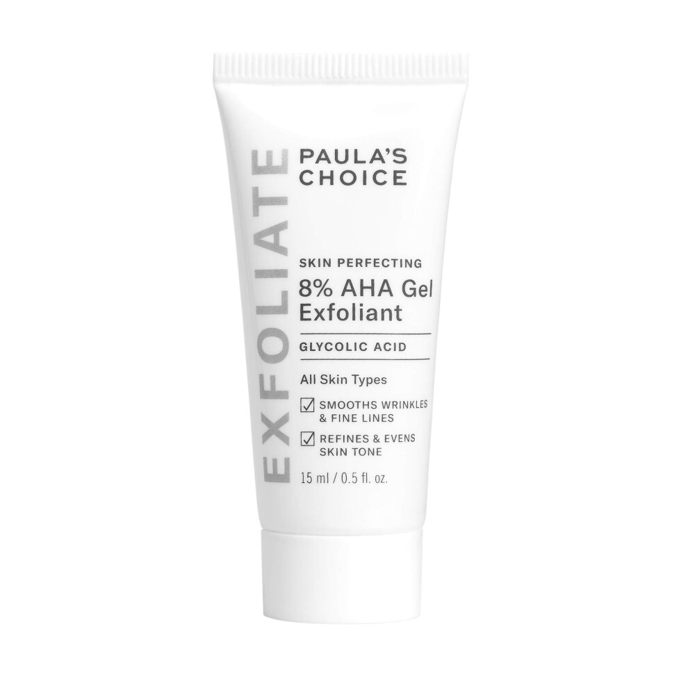 Paula's Choice SKIN PERFECTING 8% AHA Gel Exfoliant with Glycolic Acid Soothing Chamomile & Green Tea  Travel Size Leave-On Gentle Exfoliator  0.