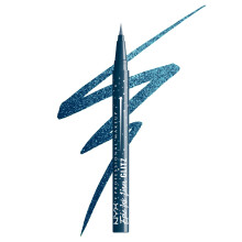 NYX PROFESSIONAL MAKEUP Epic Ink Glitz Liner, wasserfester metallischer Flssig-Eyeliner mit veganer Formel  Denim Dazzle (Shimmer Deep Navy)