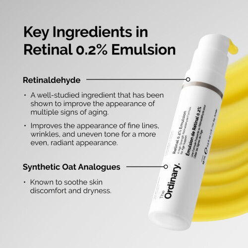 The Ordinary The Ordinary Retinal 0.2% Emulsion  High-Strength Retinoid Serum for Advanced Anti-Aging Support  0.5 Fl Oz 2