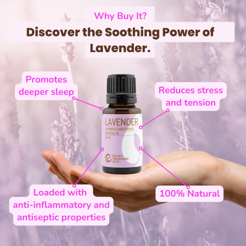 Rocky Mountain Oils Lavendel Eterisk Olja - Diffuserolja, Ren Eterisk Olja för Diffuser och Aromaterapi 2