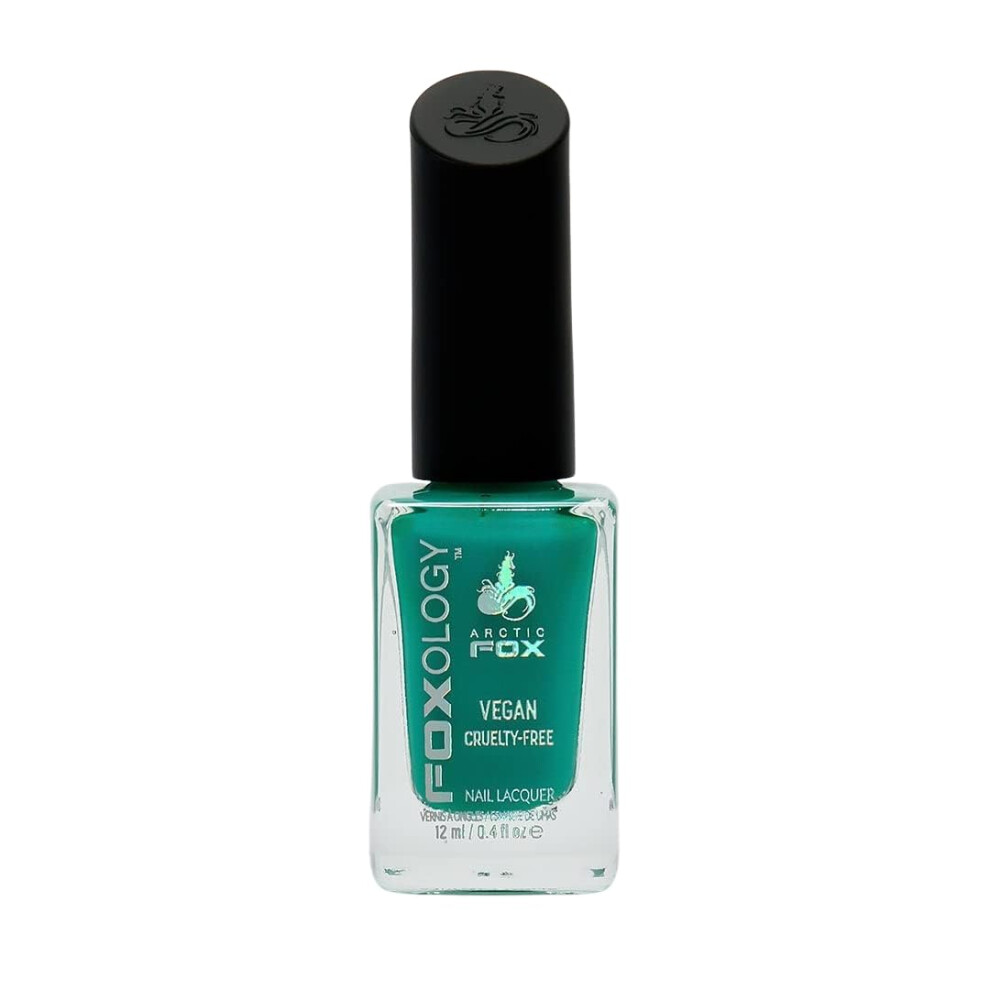 Foxology Vegan And Cruelty Free Nail Polish Lacquer 15 Free Quick Drying Formula Long Lasting Chip Resistant Made in USA By Arctic Fox - IRIS GRE-image-OPC-PHXPNBH-NEW