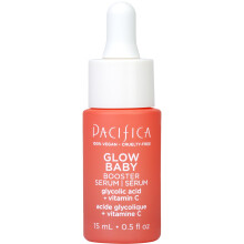 Pacifica Glow Baby Booster Mini-Gesichtsserum, Vitamin C und Glykolsure zur Aufhellung stumpfer Haut, parfmfrei, vegan und tierversuchsfrei, 1 Fl O