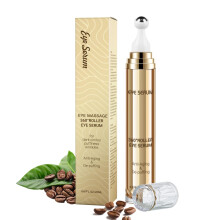 Caffeine Eye Serum  Hyaluronic Acid Under Eye Cream for Dark Circles and Puffiness  Anti Aging with 360 Massage Ball Reduce Bags  Wrinkles and Fi