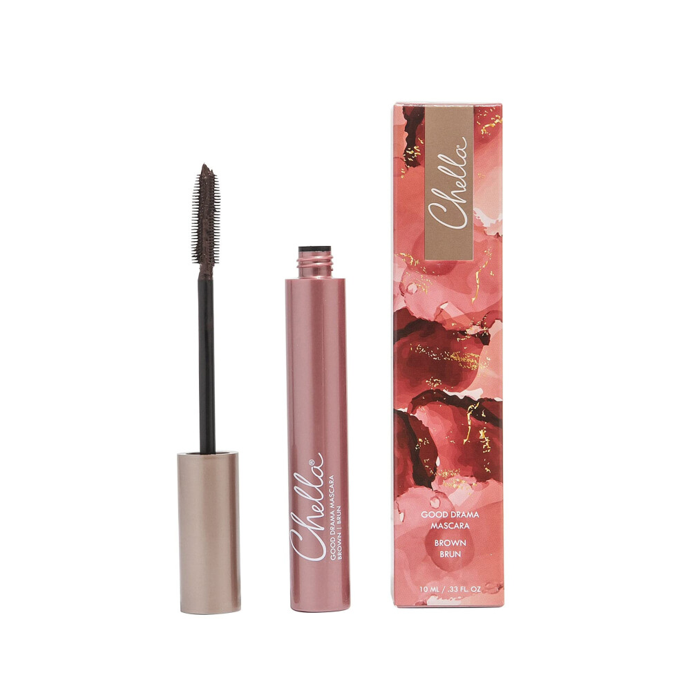 Chella Good Drama Vegan Mascara, 0.33 Fl. Oz (Brown)