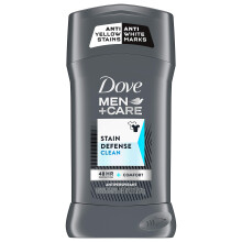 Dove Men+Care Stain Defense Antiperspirant Deodorant With anti-stain, anti-mark protection Clean Antiperspirant for men with 48-hour sweat and odor pr