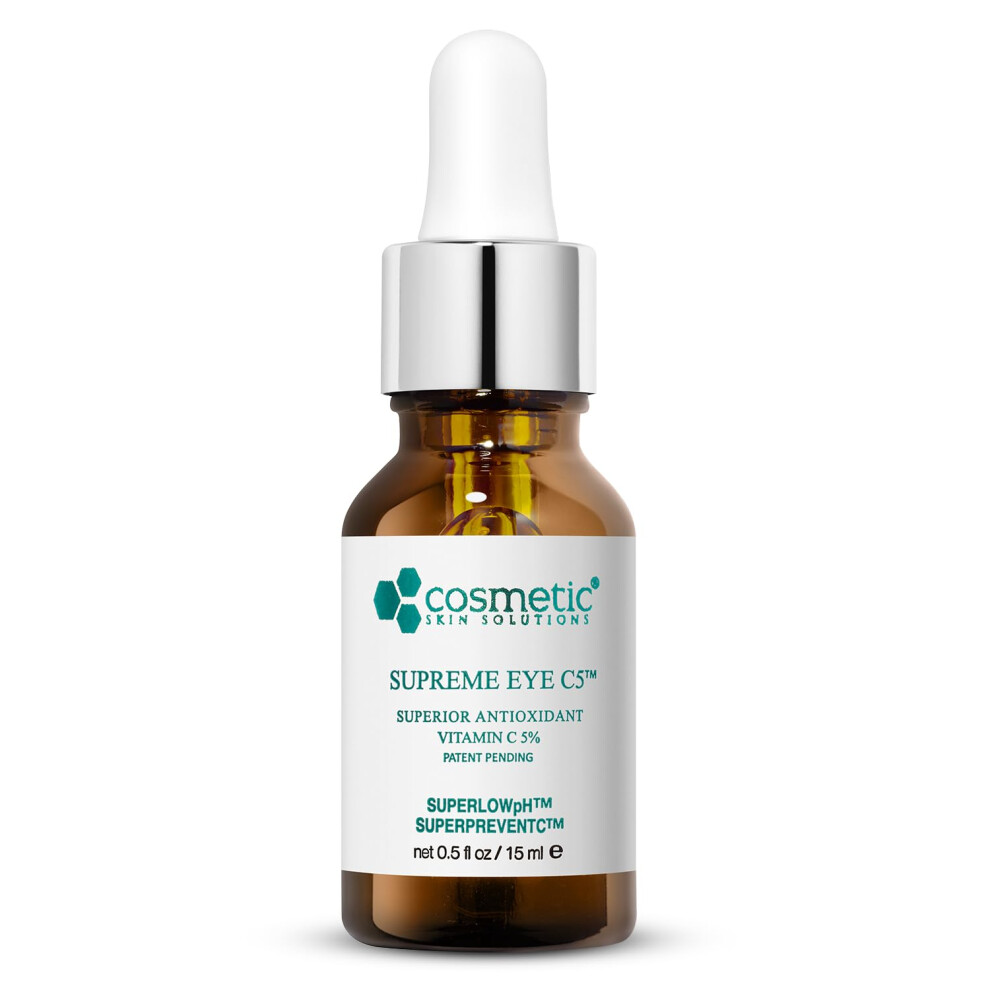 Cosmetic Skin Soluti Supreme Brightening Eye Serum With 5% Vitamin C Hyaluronic Acid And Asiatic Acid (15 Ml)