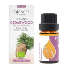 ESSENZE Bulgaria Olio essenziale di cedro organico Cedar 0,34 fl oz 10ml cedrus atlantica - grado terapeutico non naturale naturale puro al 100% per