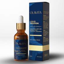 Original Olavita Liquid Solution Anti-Aging Face Serum - Reduces Fine Lines Wrinkles & Dark Spots - Supports Collagen Production Balances Oils