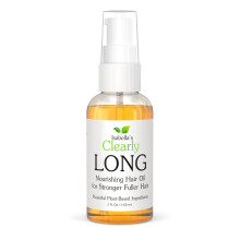 Clearly LONG 100 % natrliche haarstrkende und pflegende Leave-in-Behandlung fr Spliss, trockenes, geschdigtes Haar mit Rizinus-Jojoba-Arganl | S