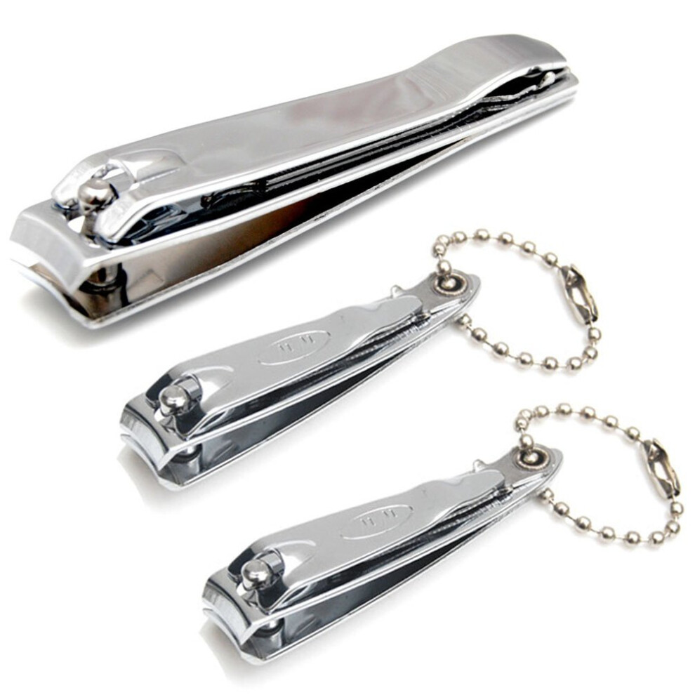 Luxxii (3 Pack) Sharp Sturdy Nail Clippers Set With Nail File Toenail & Fingernail Clippers Nail Cutter Clipper Gift Set For Men And Women (A)