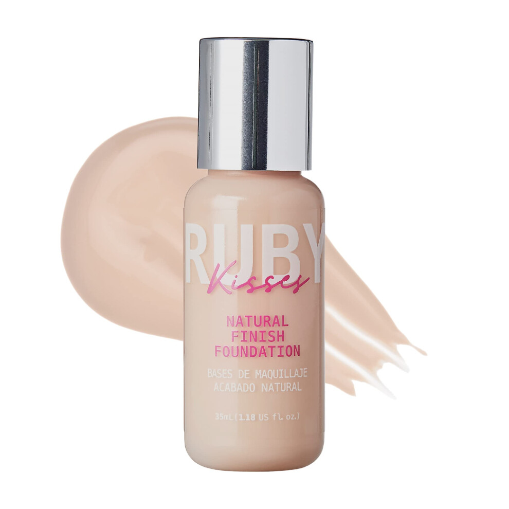 Ruby Kisses Liquid Foundation Medium Coverage Lightweight Natural Finish Face Makeup For All Skin Type Korean Makeup (Fair Ivory)