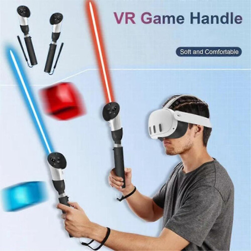 New for Quest3 Accessories Vr Controllers Long Stick Handle Dual Lightsaber for Meta 3 Vr Accesorio 2