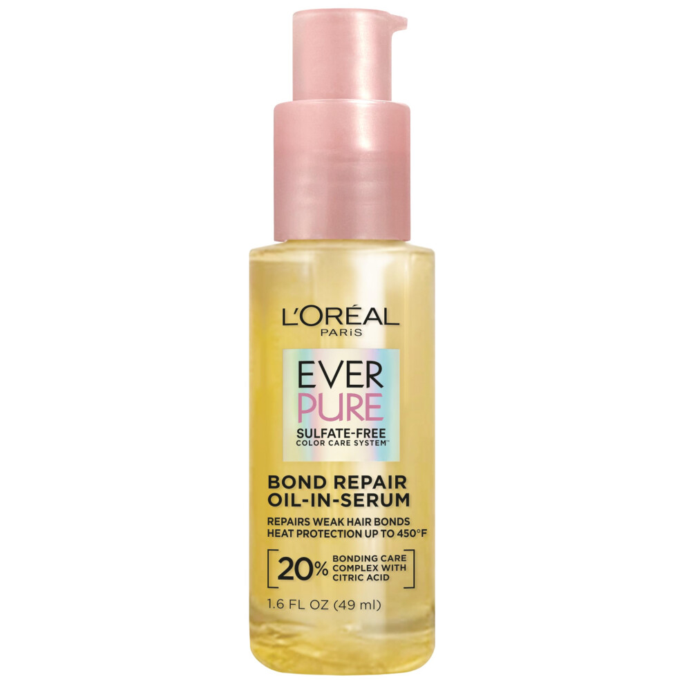 Photos - Hair Styling Product L'Oreal Paris Bond Repair Oil-in-Serum for Damaged Color Treated Hair Heat Protectant Strengthens Weak Bonds Intense Shine a