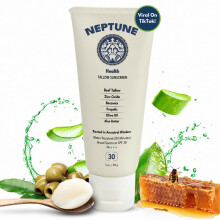 Neptune Non-Toxic Sunscreen - Grass Fed Beef Tallow  Zinc Oxide Mineral Based Sunscreen with Propolis for Skin Healing and Moisturization