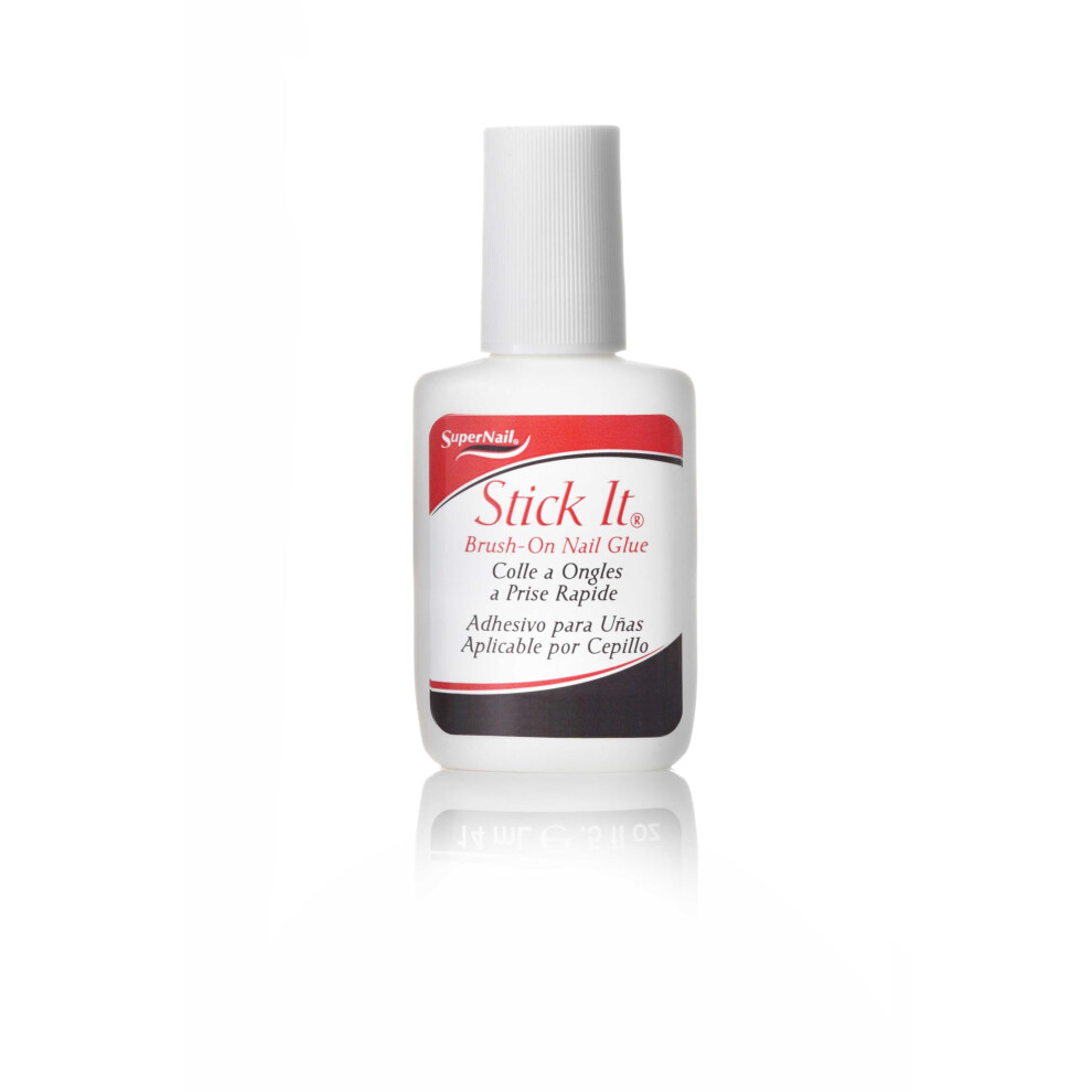 Supernail Super Nail Stick It Glue Brush-On 0.5 Fluid Ounce
