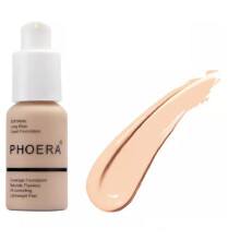 Phoera Full Coverage Foundation Soft Matte Oljekontroll Concealer 30ml Slät Långvarig Kräm (102 NUDE)