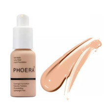 Phoera Full Coverage Foundation Soft Matte Öl-Kontrolle Concealer 30ml (103 WARM PEACH)