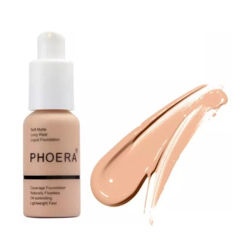 Phoera Full Coverage Foundation Soft Matte Öl-Kontrolle Concealer 30ml (103 WARM PEACH)