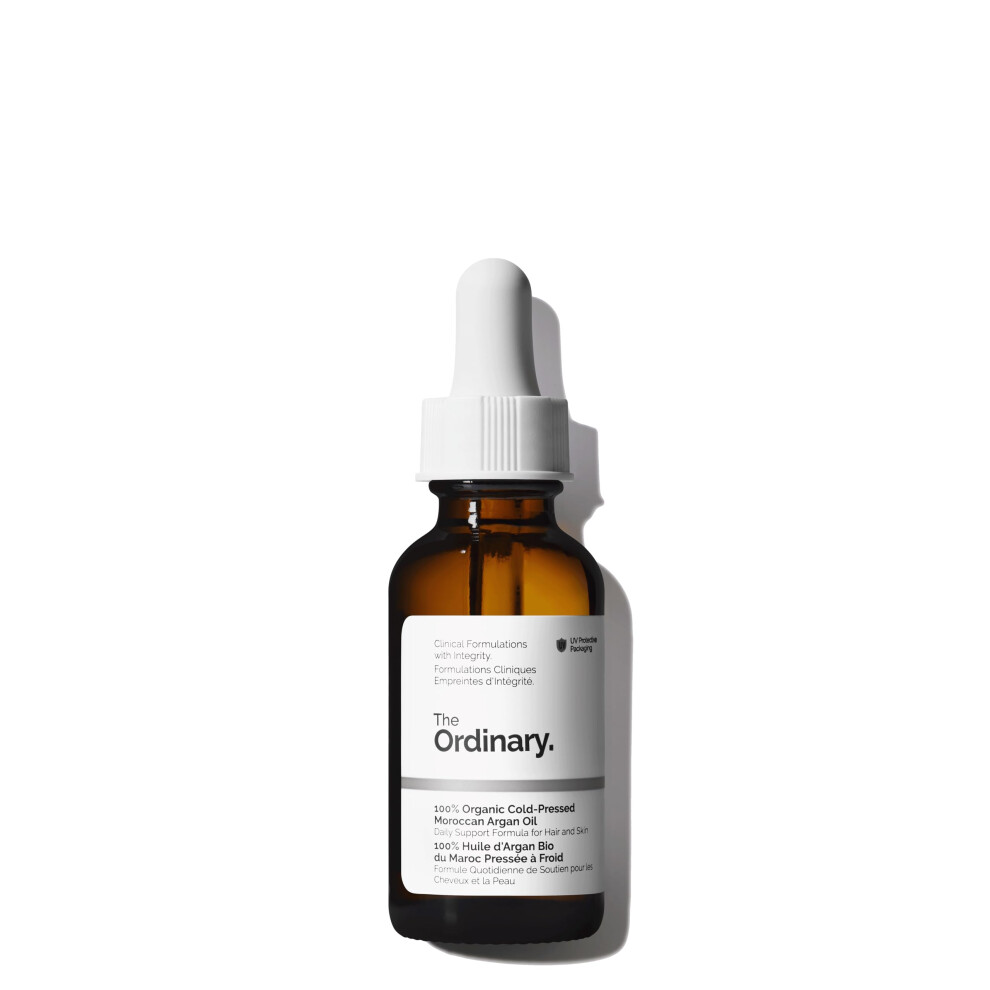 The Ordinary 100% Organic Cold-Pressed Moroccan Argan Oil Nourishing And Hydrating Treatment For Skin & Hair 1 Fl Oz