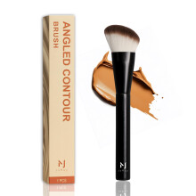 Professionel foundation brste til flydende makeup - 0,06 mm ultrafine brster | Konturbrste Liquid Cream Blending Angled Shape | Ingen fald og