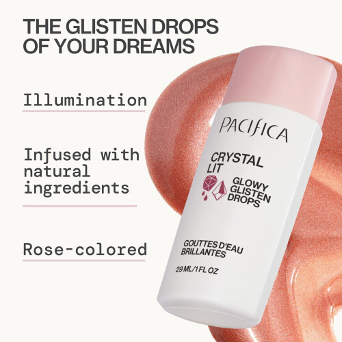 Pacifica Pacifica Crystal Lit Glowy Glisten Drops - Gelaatsmake-up - Multi-Use Vloeibare Blush/Highlighter 1