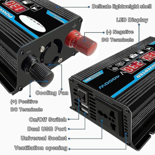 4000W Converter 12V 220V Pure Sine Wave Inverter - with Remote Control 1