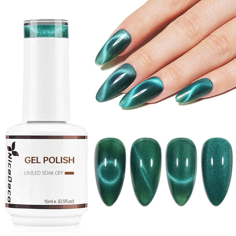 Nicedeco Hema Free Cruelty Free Vegan Cat Eye Gel Nail Polish High Gloss Long Lasting Soak Off Led U V Gel Polish 1 Pcs 15Ml - 314